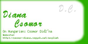 diana csomor business card